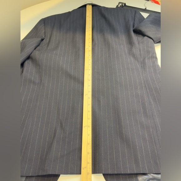 Brooks Brothers Navy Blue Striped Wool Blazer Size 41R - Picture 6 of 7